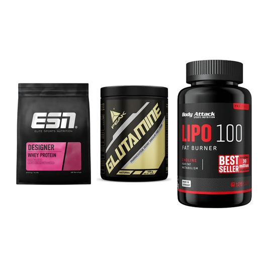 Definitionsphase-Set: ESN Designer + Peak Glutamin + Body Attack – alle enthaltenen Artikel