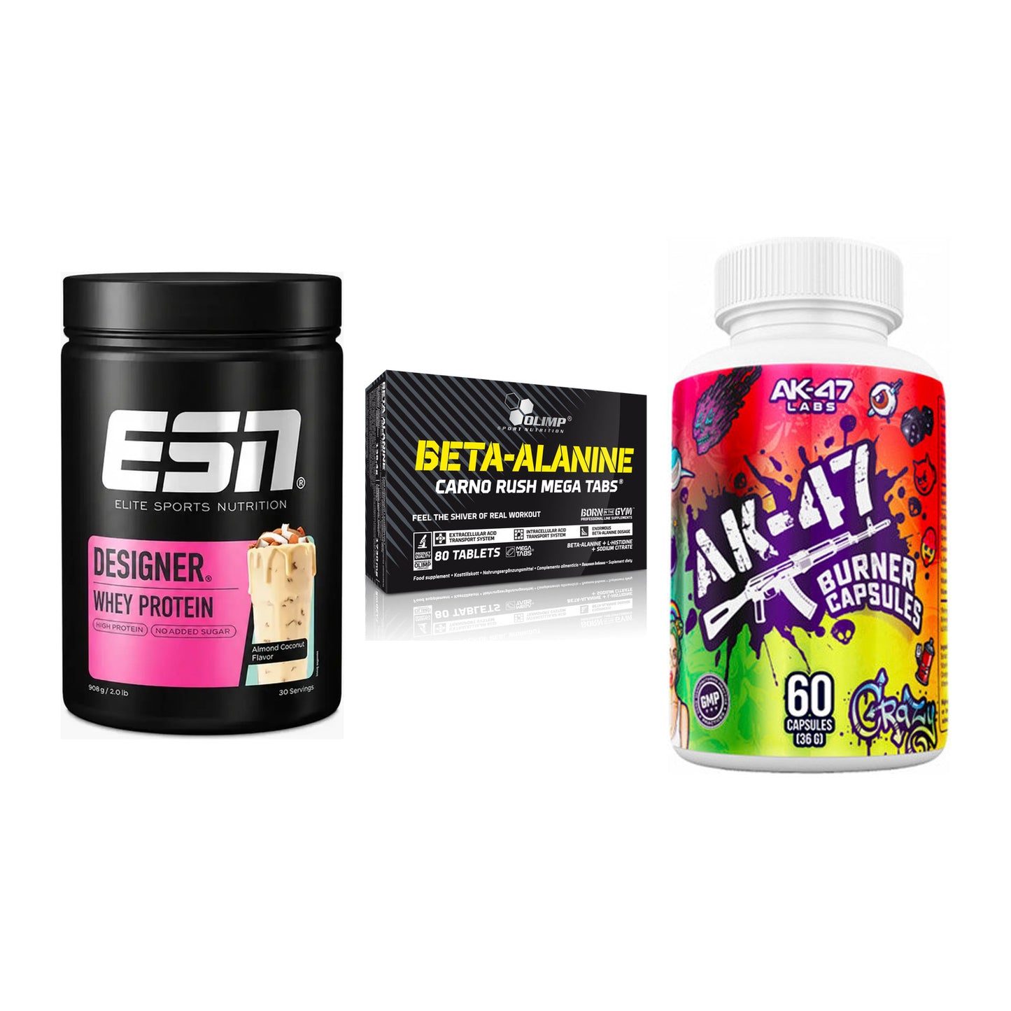 Definitionsphase-Set: ESN Designer + Olimp Beta-Ala + AK47 Labs – alle enthaltenen Artikel