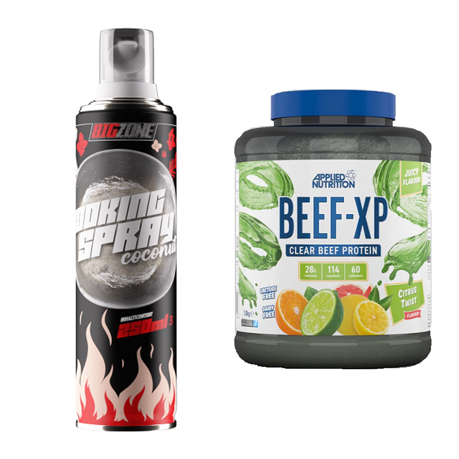 Diät-Duo: Big Zone Coconut Cooking + Applied Nutrition Clear Beef – alle enthaltenen Artikel