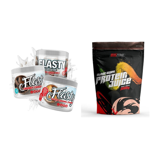 Diät-Duo: Sinob Flasty Geschmackspulve + Big Zone Clear Whey Protein – alle enthaltenen Artikel