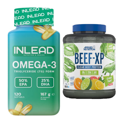 Diät-Duo: INLEAD Omega-3 + Applied Nutrition Clear Beef XP – alle enthaltenen Artikel