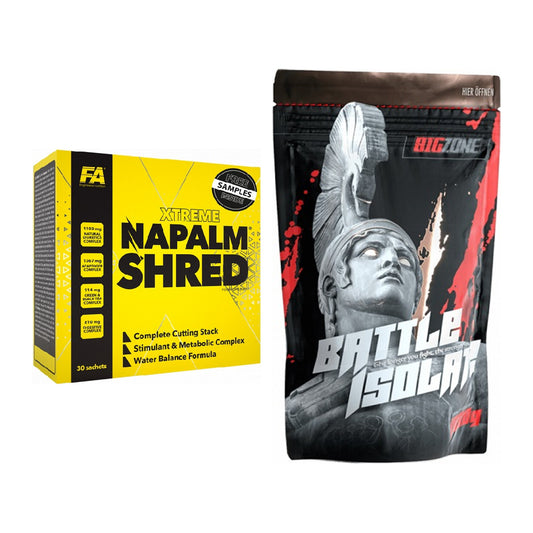 Diät-Duo: FA Nutrition NAPALM Shred + Big Zone Battle Isolate – alle enthaltenen Artikel