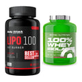 Diät-Duo: Body Attack Lipo 100 (120 Kapsel) + Scitec Whey Isolate – alle enthaltenen Artikel