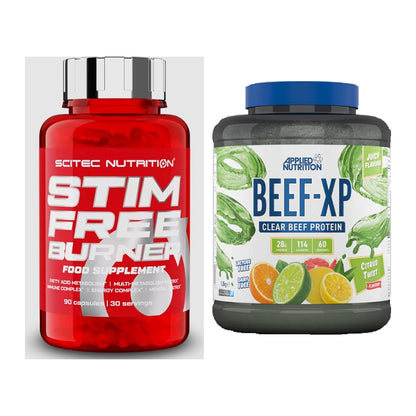 Diät-Duo: Scitec Stim Free Burner + Applied Nutrition Clear Beef XP – alle enthaltenen Artikel