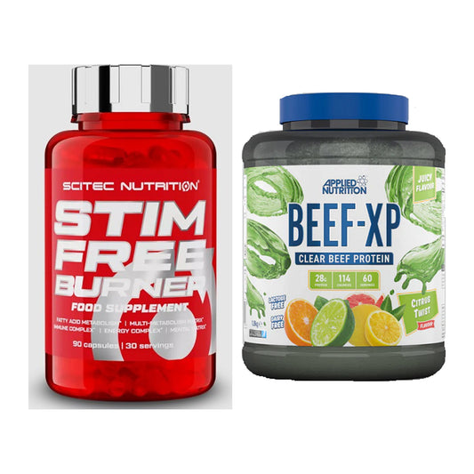Diät-Duo: Scitec Stim Free Burner + Applied Nutrition Clear Beef XP – alle enthaltenen Artikel