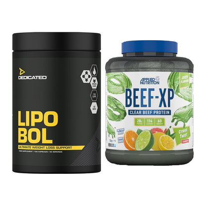 Diät-Duo: Dedicated Lipo-Bol + Applied Nutrition Clear Beef XP – alle enthaltenen Artikel