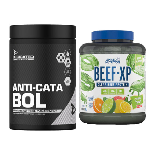 Diät-Duo: Dedicated Anti-Cata-Bol + Applied Nutrition Clear Beef XP – alle enthaltenen Artikel