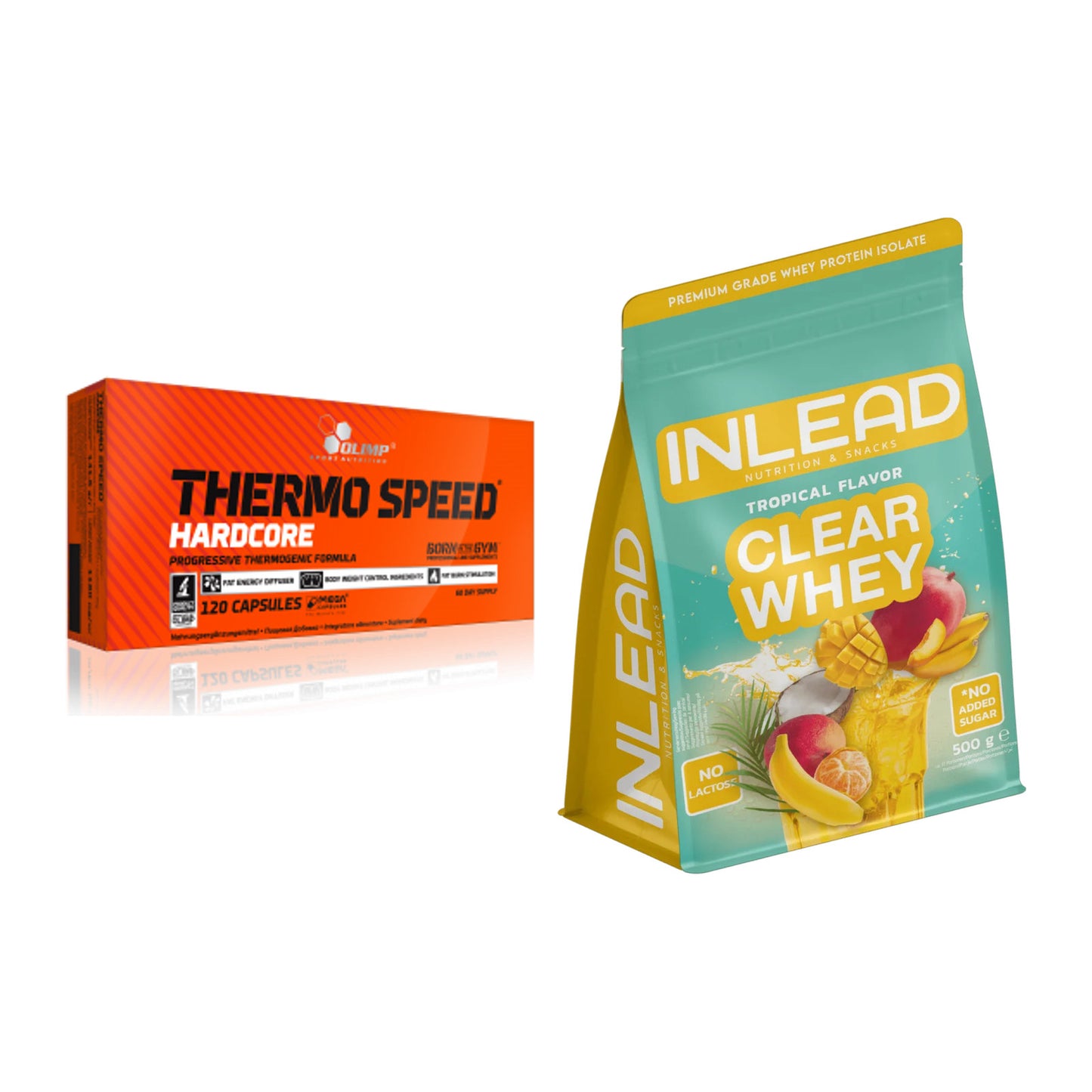 Diät-Duo: Olimp Thermo Speed Hardcore Mega + INLEAD Clear Whey Isolate – alle enthaltenen Artikel
