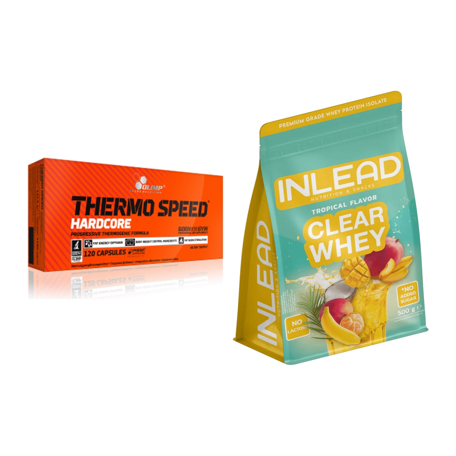 Diät-Duo: Olimp Thermo Speed Hardcore Mega + INLEAD Clear Whey Isolate – alle enthaltenen Artikel