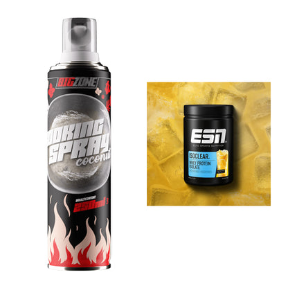 Diät-Duo: Big Zone Coconut Cooking Spray + ESN ISOCLEAR Whey Isolate – alle enthaltenen Artikel