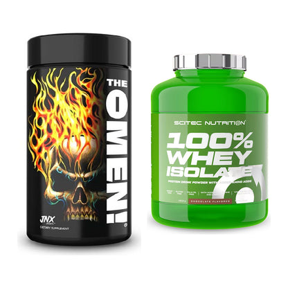 Diät-Duo: JNX Sports The Omen! 100 Kaps. + Scitec Whey Isolate – alle enthaltenen Artikel