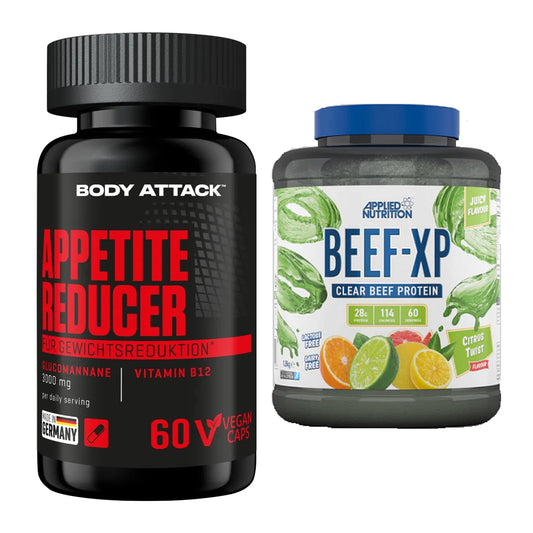 Diät-Duo: Body Attack Appetite Reducer + Applied Nutrition Clear Beef – alle enthaltenen Artikel