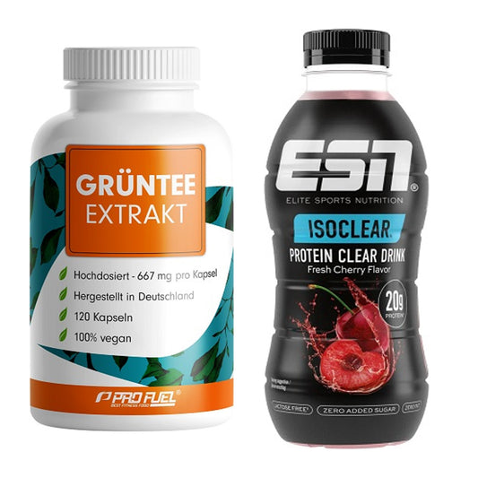 Diät-Duo: ProFuel Grüntee Extrakt + ESN Isoclear RTD – alle enthaltenen Artikel
