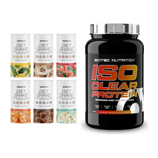 Diät-Duo: BioTech Diet Shake + Scitec IsoClear Protein – alle enthaltenen Artikel