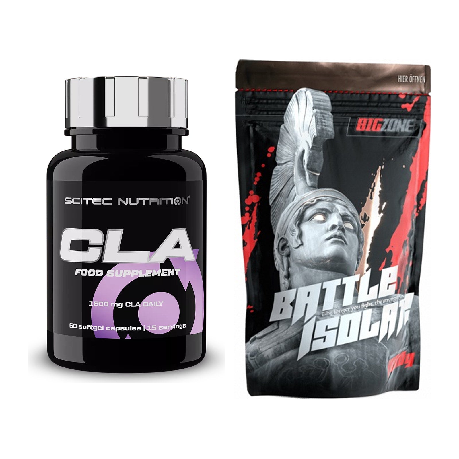 Diät-Duo: Scitec CLA + Big Zone Battle Isolate – alle enthaltenen Artikel