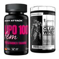 Diät-Duo: Body Attack Lipo 100 Fem + Kevin Levrone Clear Whey – alle enthaltenen Artikel