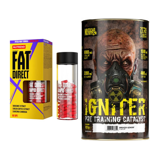 Diät-Duo: Nutrend Fat Direct + Nuclear Nutrition IGNITER Booster – alle enthaltenen Artikel