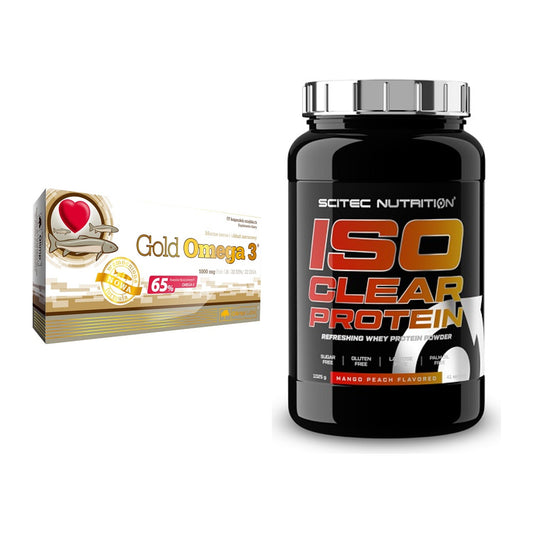 Diät-Duo: Olimp Omega 3 Gold Edition + Scitec IsoClear Protein – alle enthaltenen Artikel