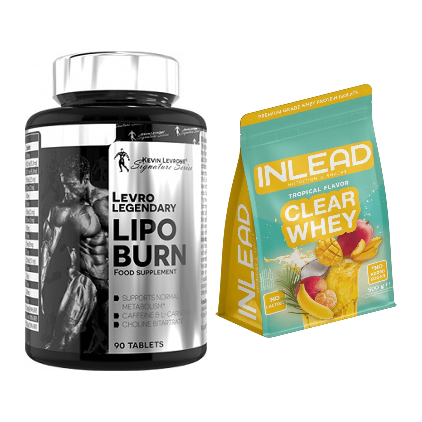 Diät-Duo: Kevin Levrone Lipo Burn + INLEAD Clear Whey Isolate – alle enthaltenen Artikel