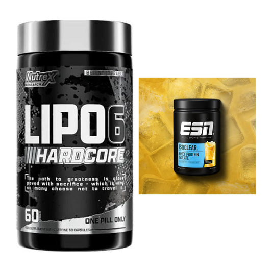 Diät-Duo: Nutrex Lipo 6 Hardcore + ESN ISOCLEAR Whey Isolate – alle enthaltenen Artikel