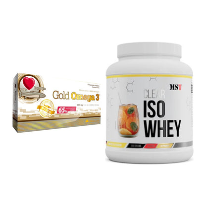 Diät-Duo: Olimp Omega 3 Gold Edition + MST Iso Clear – alle enthaltenen Artikel