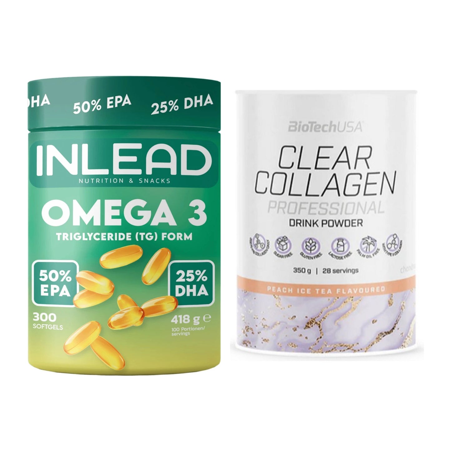 Diät-Duo: INLEAD Omega-3 + BioTech Clear Collagen – alle enthaltenen Artikel