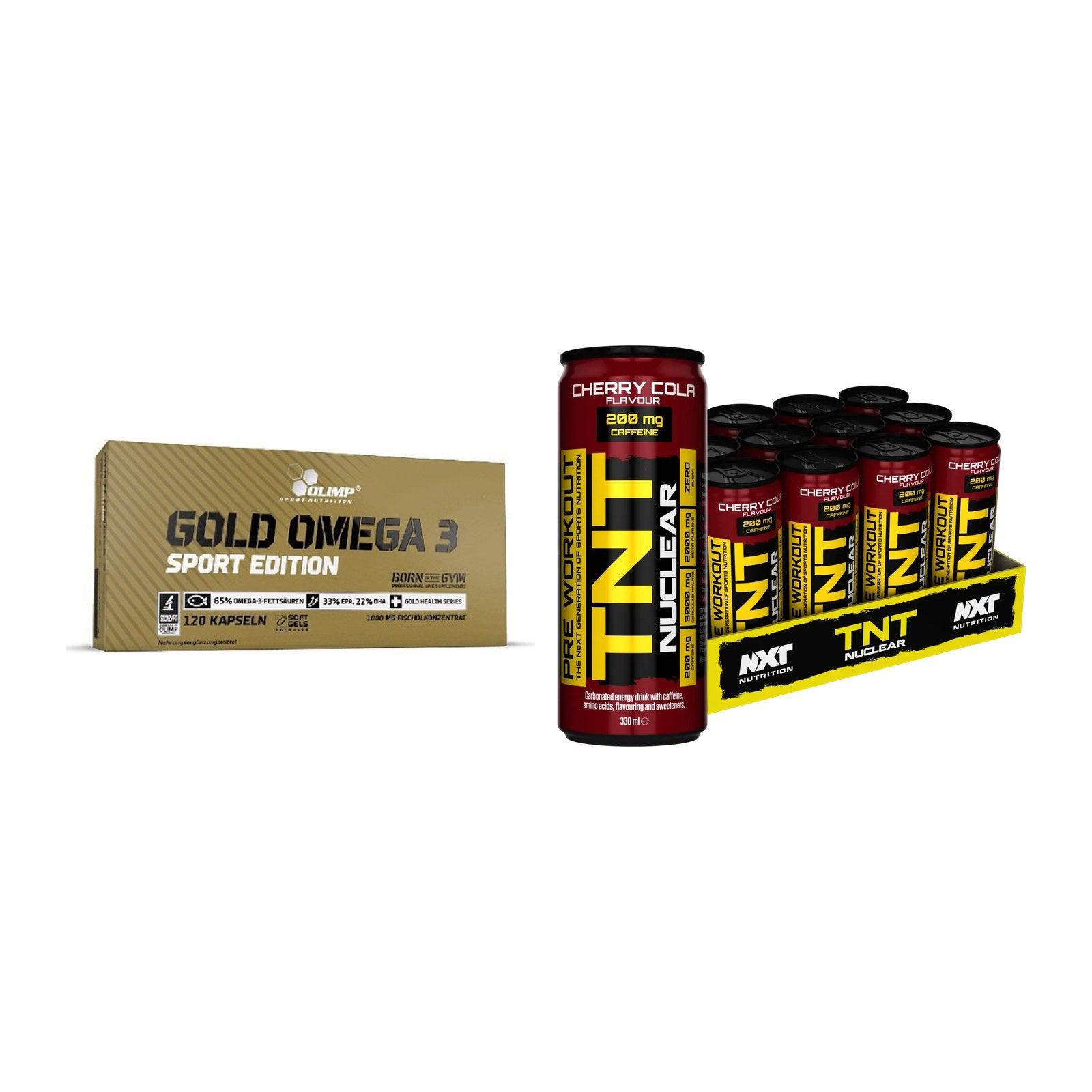 Diät-Duo: Olimp Omega 3 Sport Edition + NXT Nutrition TNT NUCLEAR – alle enthaltenen Artikel