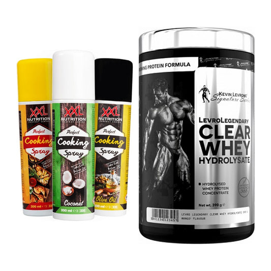Diät-Duo: XXL Nutrition Perfect Cooking + Kevin Levrone Clear Whey – alle enthaltenen Artikel