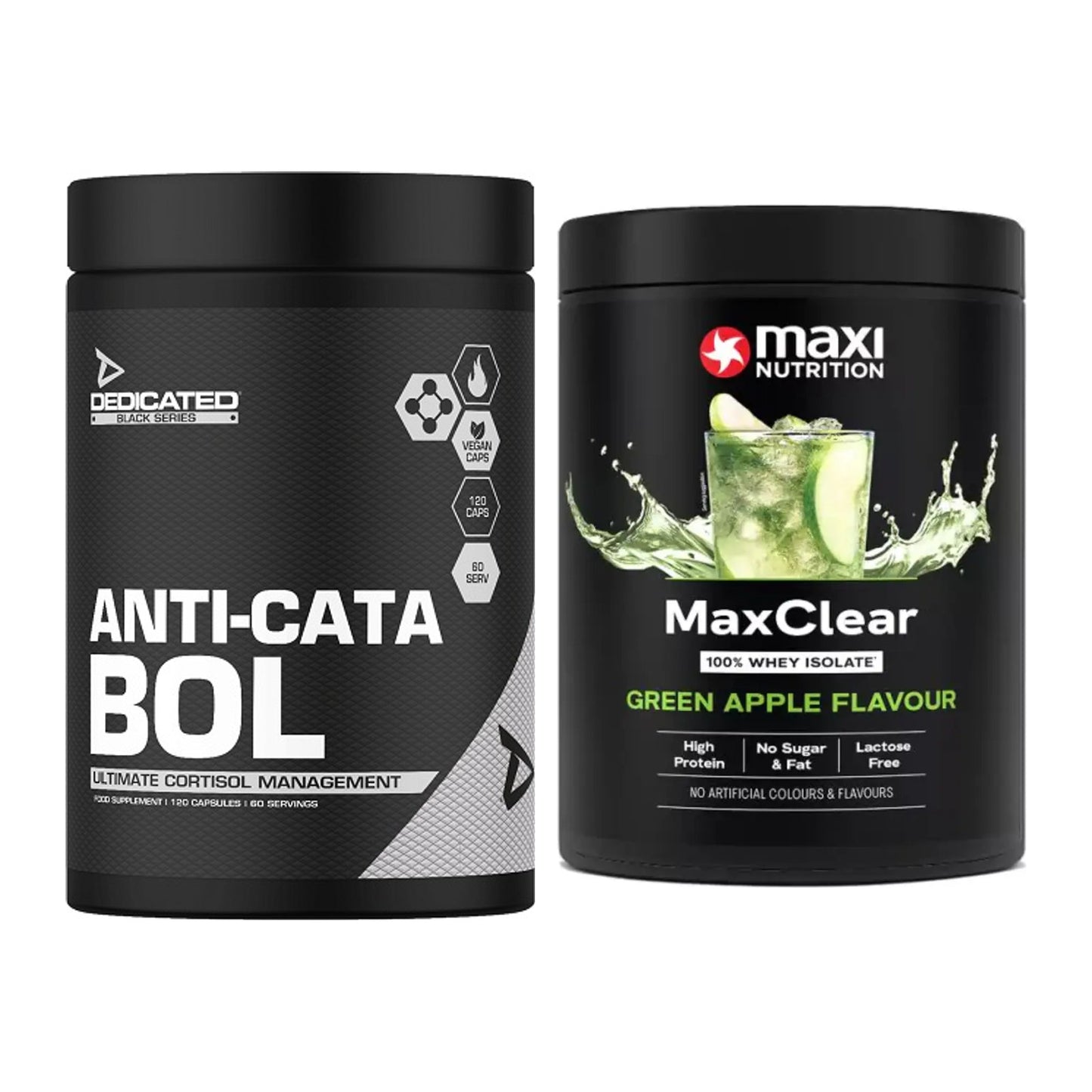 Diät-Duo: Dedicated Anti-Cata-Bol + MaxiNutrition MaxClear 100% Clear – alle enthaltenen Artikel