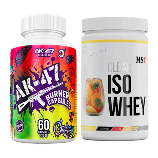 Diät-Duo: AK47 Labs Fatburner + MST Iso Clear – alle enthaltenen Artikel