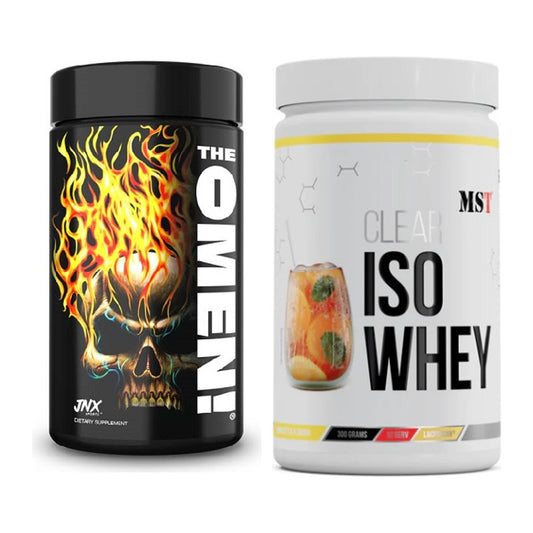 Diät-Duo: JNX Sports The Omen! 100 Kaps. + MST Iso Clear – alle enthaltenen Artikel