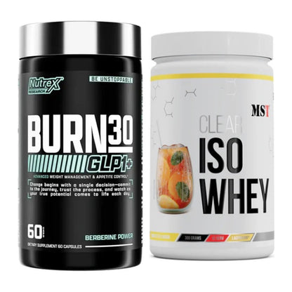 Diät-Duo: Nutrex Burn 30 GLP1+ Control + MST Iso Clear – alle enthaltenen Artikel