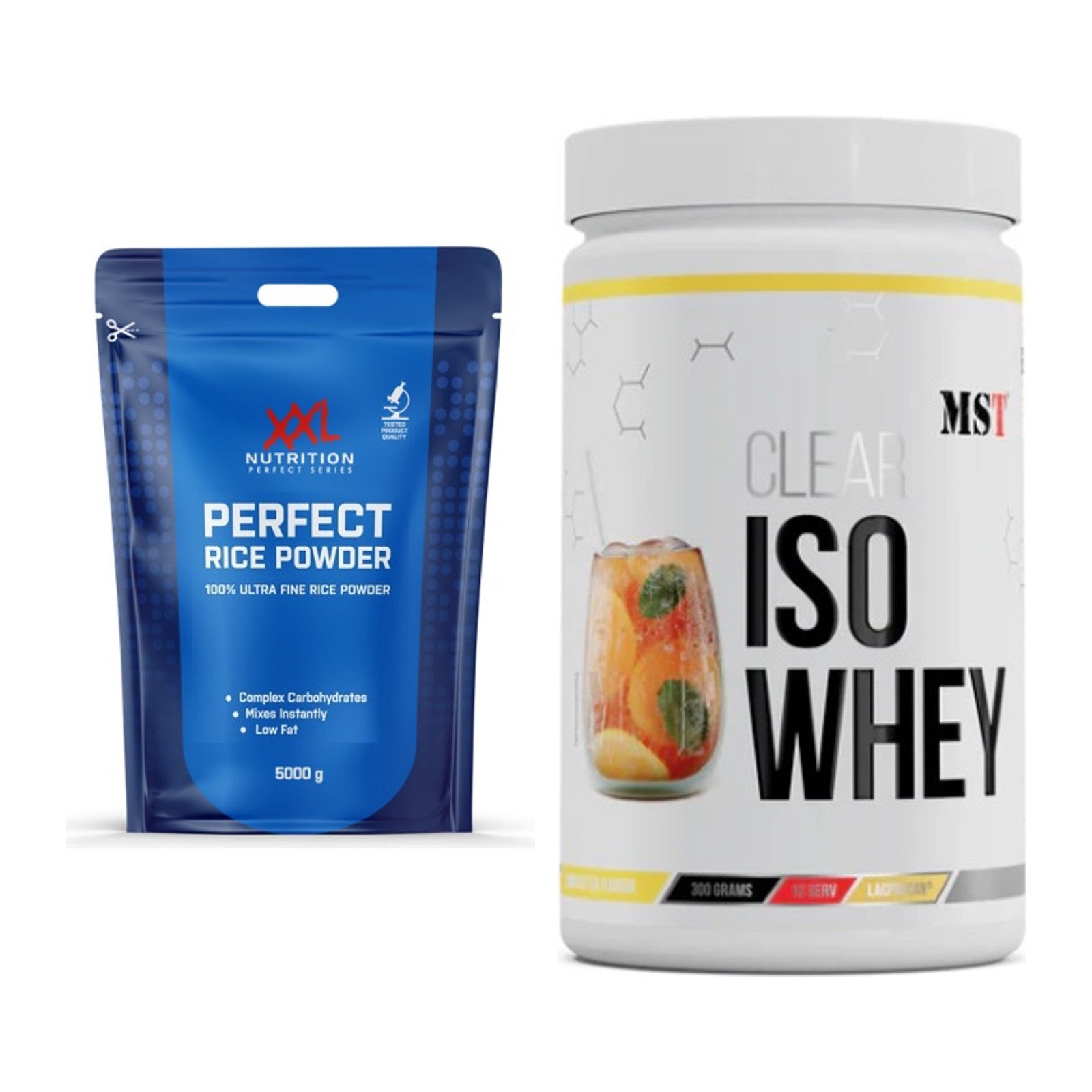 Diät-Duo: XXL Nutrition Perfect Rice Powder + MST Iso Clear – alle enthaltenen Artikel