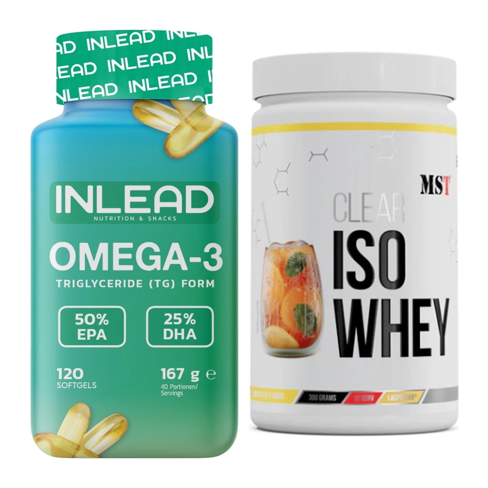Diät-Duo: INLEAD Omega-3 + MST Iso Clear – alle enthaltenen Artikel