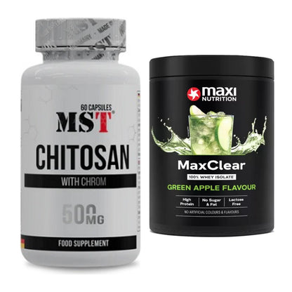 Diät-Duo: MST Chitosan + Chrom + MaxiNutrition MaxClear 100% Clear – alle enthaltenen Artikel