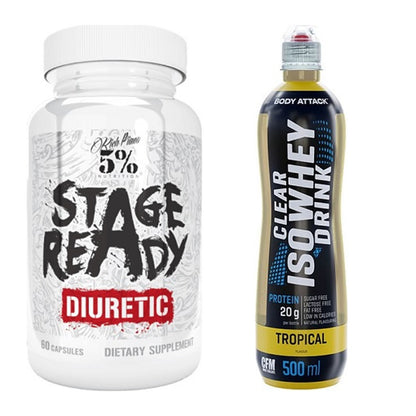 Diät-Duo: 5% Nutrition Stage Ready + Body Attack Clear Iso Whey – alle enthaltenen Artikel