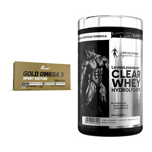 Diät-Duo: Olimp Omega 3 Sport Edition + Kevin Levrone Clear Whey – alle enthaltenen Artikel