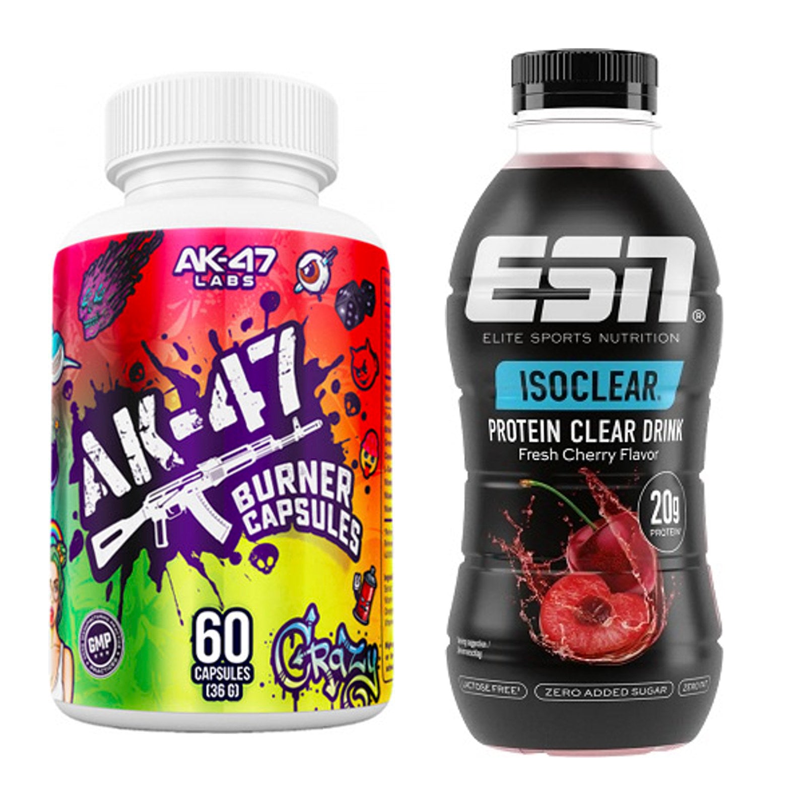 Diät-Duo: AK47 Labs Fatburner + ESN Isoclear RTD – alle enthaltenen Artikel