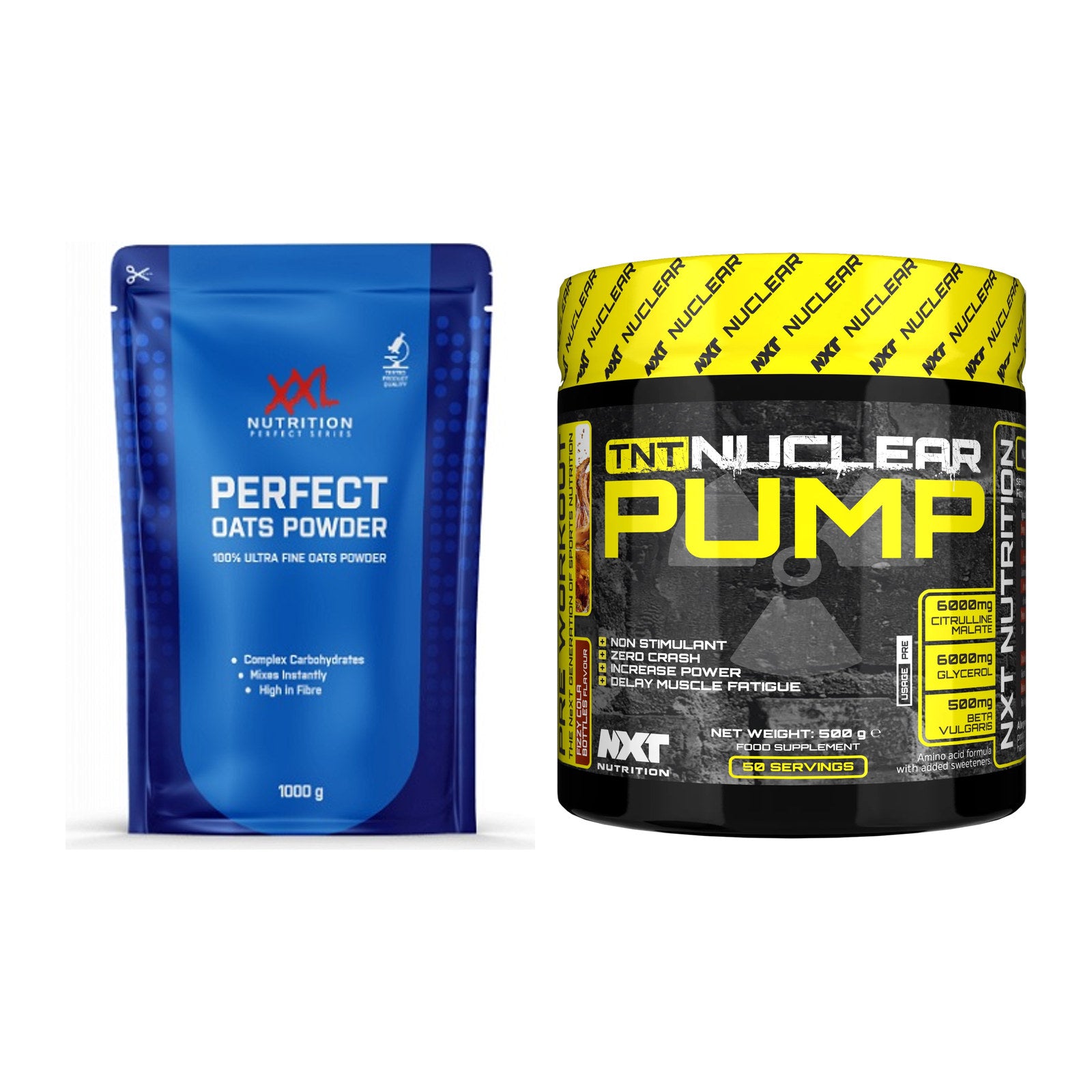 Diät-Duo: XXL Nutrition Perfect Oats + NXT Nutrition TNT Nuclear – alle enthaltenen Artikel