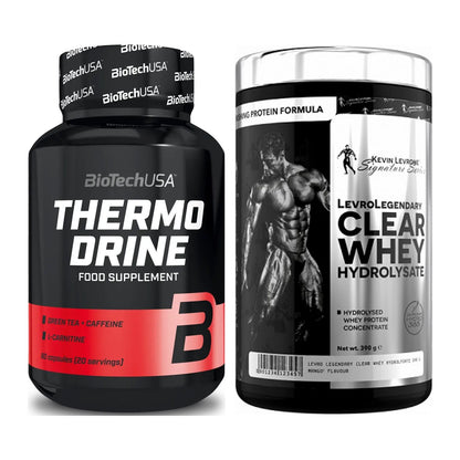 Diät-Duo: BioTech Thermo Drine + Kevin Levrone Clear Whey – alle enthaltenen Artikel