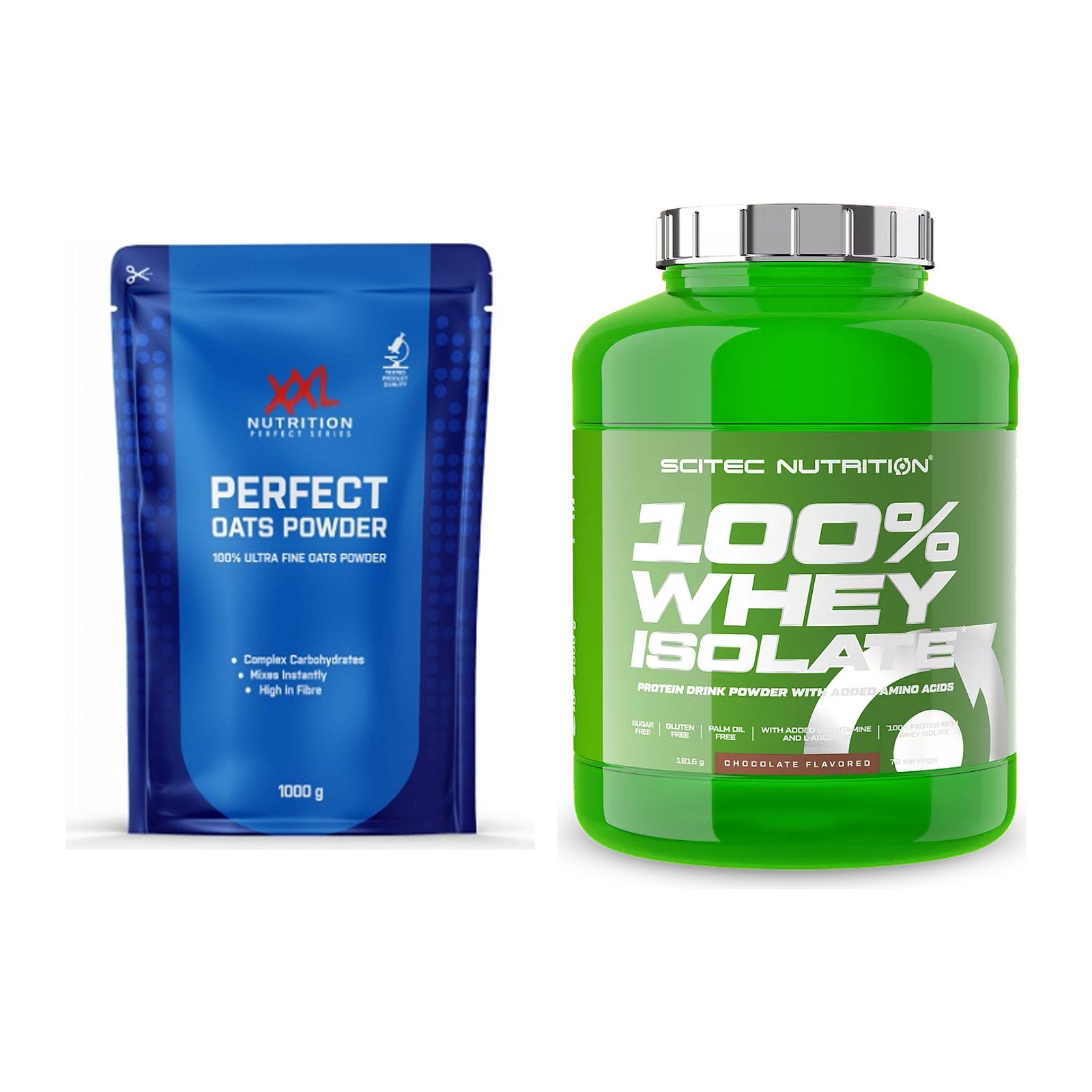 Diät-Duo: XXL Nutrition Perfect Oats Powder + Scitec Whey Isolate – alle enthaltenen Artikel