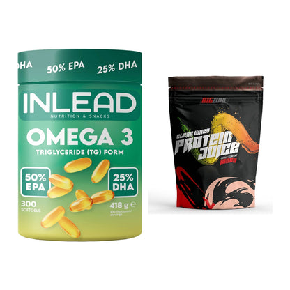 Diät-Duo: INLEAD Omega-3 + Big Zone Clear Whey Protein Juice – alle enthaltenen Artikel