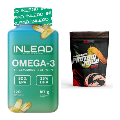 Diät-Duo: INLEAD Omega-3 + Big Zone Clear Whey Protein Juice – alle enthaltenen Artikel