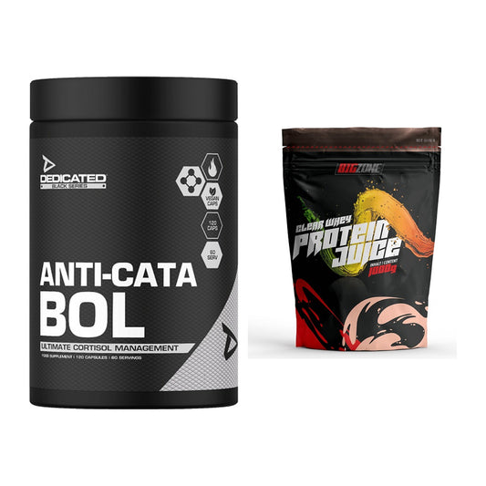 Diät-Duo: Dedicated Anti-Cata-Bol + Big Zone Clear Whey Protein Juice – alle enthaltenen Artikel