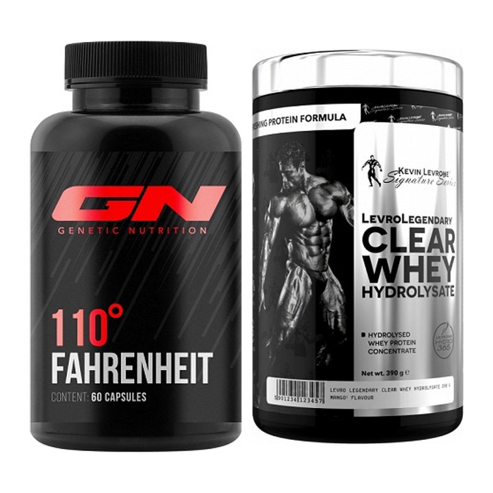 Diät-Duo: GN 110 Fahrenheit Burner + Kevin Levrone Clear Whey – alle enthaltenen Artikel