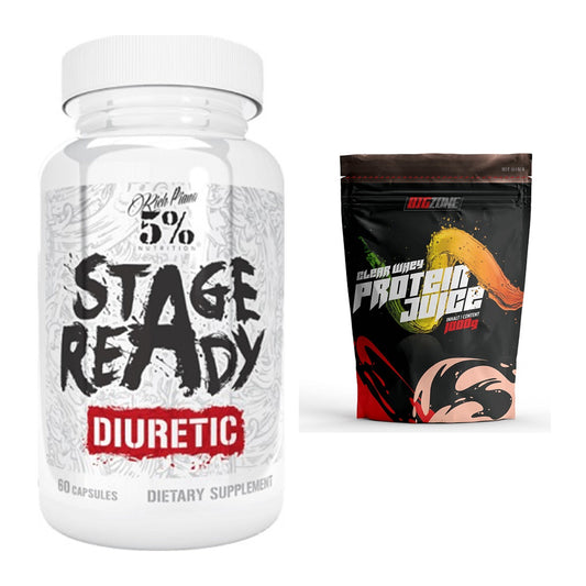 Diät-Duo: 5% Nutrition Stage Ready + Big Zone Clear Whey Protein – alle enthaltenen Artikel