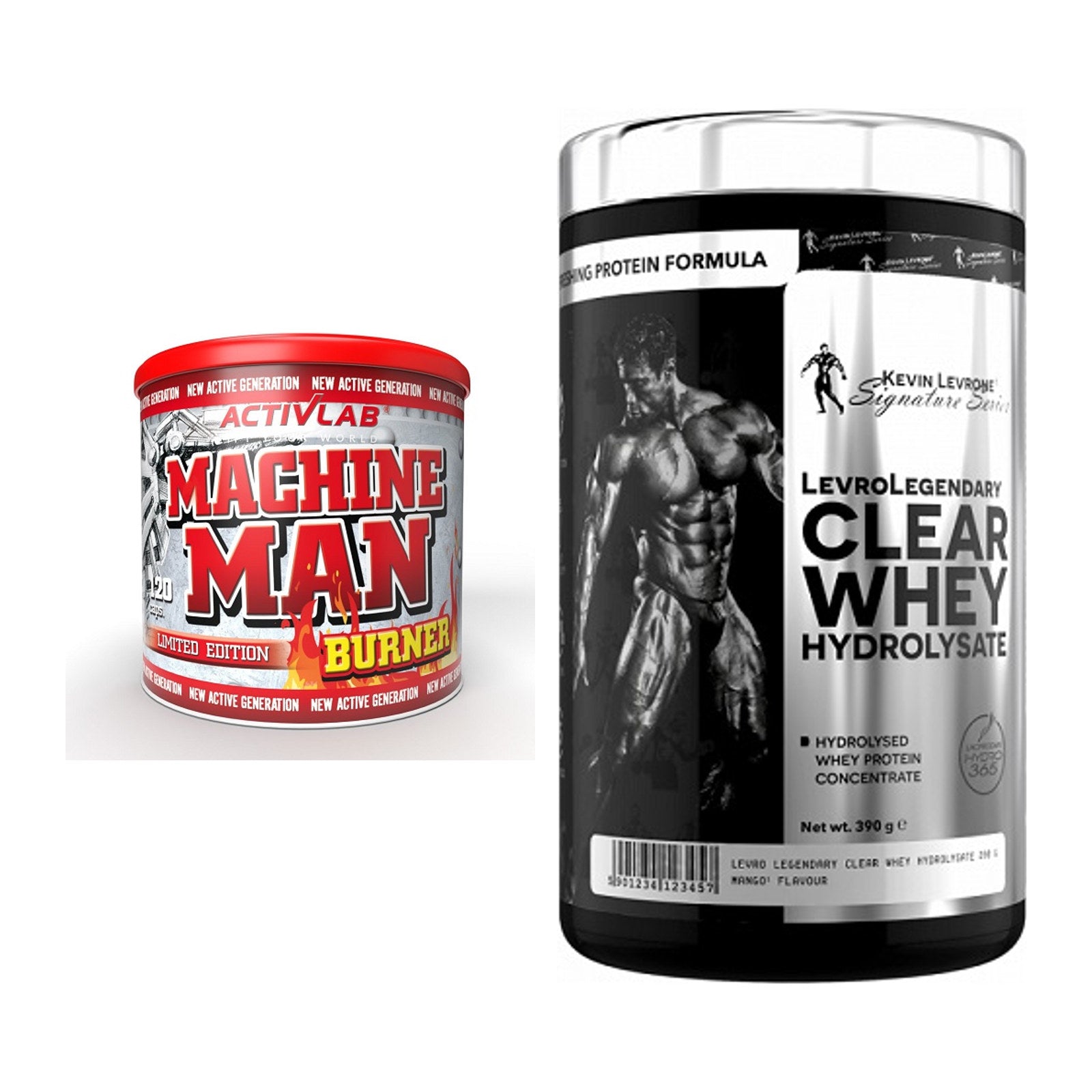 Diät-Duo: Activlab Machine Man Burner + Kevin Levrone Clear Whey – alle enthaltenen Artikel