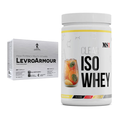 Diät-Duo: Kevin Levrone Levro Armour (AM/PM) + MST Iso Clear – alle enthaltenen Artikel