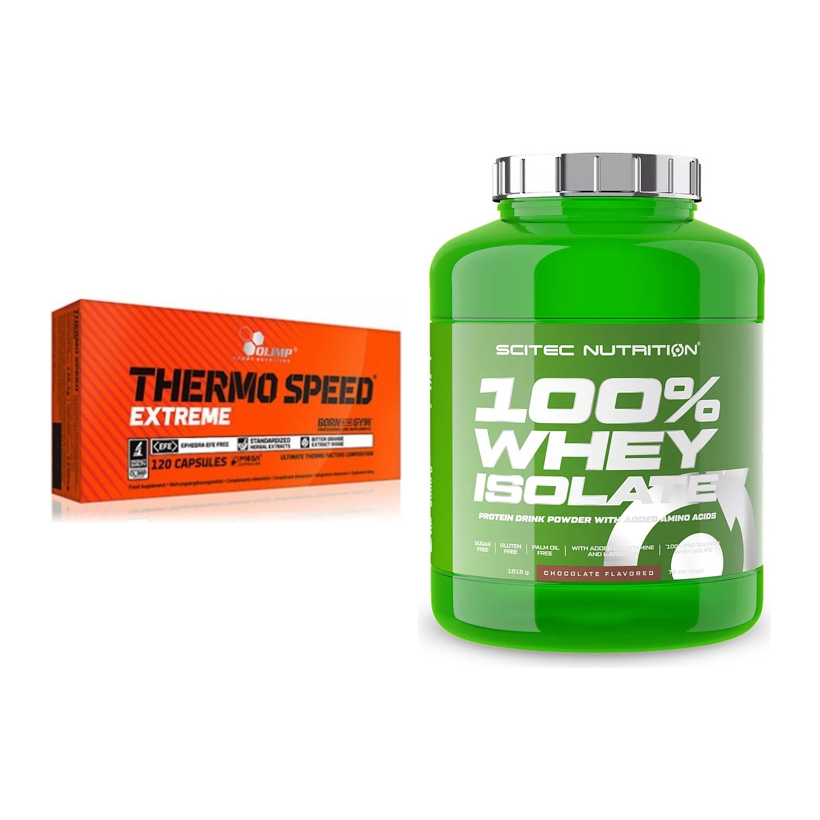 Diät-Duo: Olimp Thermo Speed Extreme Mega + Scitec Whey Isolate – alle enthaltenen Artikel