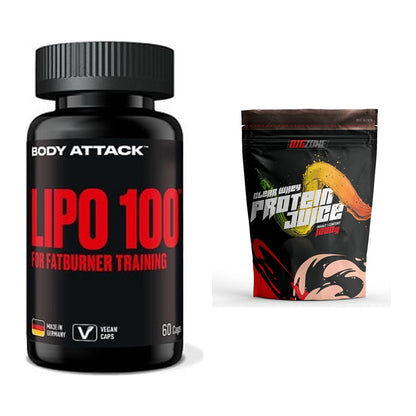Diät-Duo: Body Attack Lipo 100 + Big Zone Clear Whey Protein Juice – alle enthaltenen Artikel